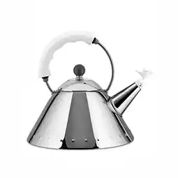 Amazon Alessi 9093 W Wasserkessel, Edelstahl, white aanbieding