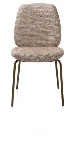 Xooon Fae, eetkamerstoel - 4-pootjes steelbrown - stof Bellini - koper aanbieding