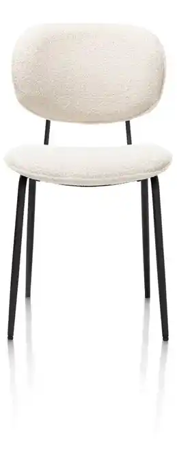 Xooon Lexi, eetkamerstoel - zwart frame (ROB) - stof Avicci - Creme aanbieding