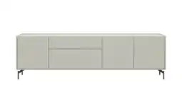 Xooon Noon, dressoir 240 cm - 3-deuren + 2-laden - geheel silk grey aanbieding