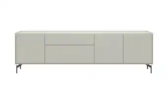 Xooon Noon, dressoir 240 cm - 3-deuren + 2-laden - geheel silk grey aanbieding