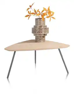 Xooon Niora, salontafel 85 x 77 cm - eiken fineer - Metal graphite aanbieding