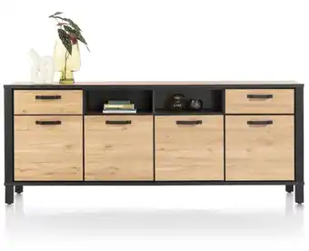 Happy@Home Sardinie, dressoir 220 cm - 4-deuren + 2-laden + 2-niches - natural aanbieding