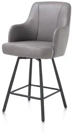 Happy@Home Eva, barstoel - draaibaar - 4-poot - incl. pocketvering - stof Pala - lever aanbieding