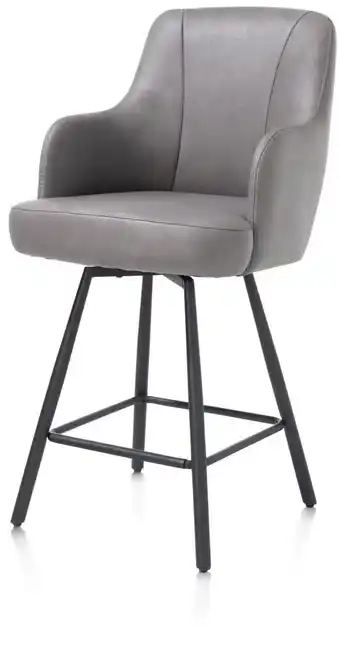 Happy@Home Eva, barstoel - draaibaar - 4-poot - incl. pocketvering - stof Pala - lever aanbieding