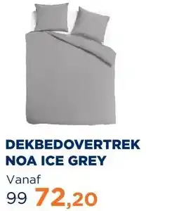 TotaalBED Dekbedovertrek Noa Ice Grey 140 x 200/220 cm aanbieding