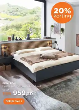 TotaalBED Bed Leon | 140 x 200 cm | Champagne decor aanbieding