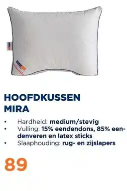 TotaalBED Hoofdkussen Mira | Dons & Latex aanbieding