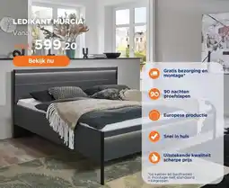 TotaalBED Bed Murcia | 140 x 200 cm | zonder LED verlichting aanbieding