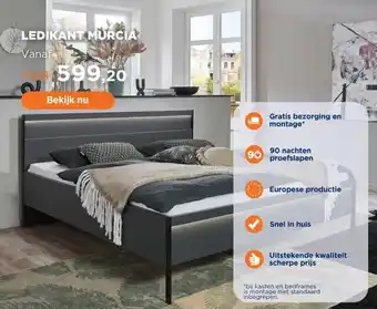 TotaalBED Bed Murcia | 140 x 200 cm | zonder LED verlichting aanbieding