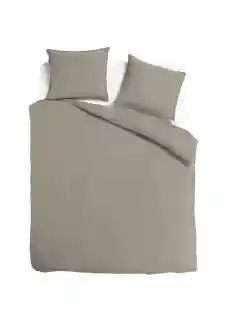 TotaalBED Dekbedovertrek Noa Taupe 140 x 200/220 cm aanbieding