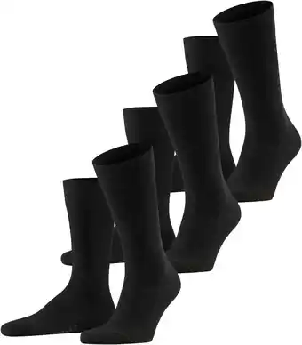 Amazon FALKE Heren Sokken Family Multipack M So katoen eenkleurig 3 paar, Zwart Black 3000, 43-46 aanbieding