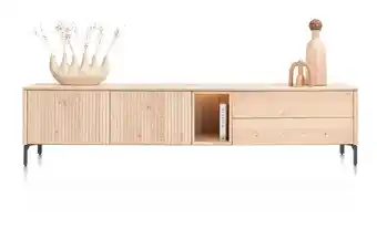 Xooon Trenton, lowboard 240 cm - 2-deuren + 2-laden + 1-niche - natural aanbieding