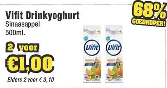 Budget Food Vifit Drinkyoghurt Sinaasappel aanbieding