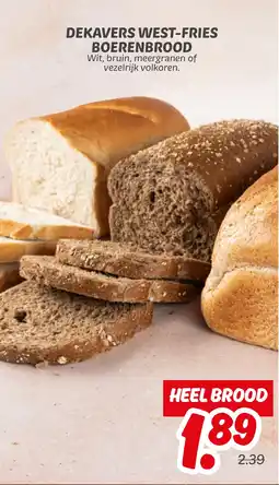 Dekamarkt Dekavers west fries boerenbrood aanbieding