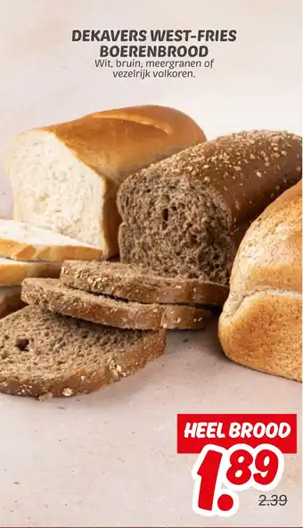 Dekamarkt Dekavers west fries boerenbrood aanbieding