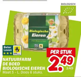 Dekamarkt Natuurfarm de boed biologische eieren aanbieding