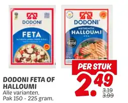 Dekamarkt Dodoni feta of halloumi aanbieding