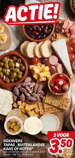 Dekamarkt Dekavers tapas, buitenlandse kaas of noten aanbieding