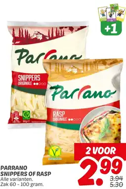 Dekamarkt Parrano snippers of rasp aanbieding