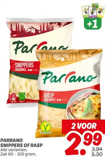 Dekamarkt Parrano snippers of rasp aanbieding