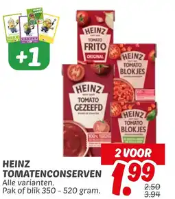 Dekamarkt Heinz tomatenconserven aanbieding
