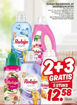 Dekamarkt Robijn wasmiddel of wasverzachter aanbieding