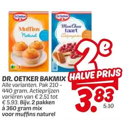 Dekamarkt Dr. Oetker bakmix aanbieding
