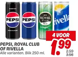 Dekamarkt Pepsi, royal club of rivella aanbieding