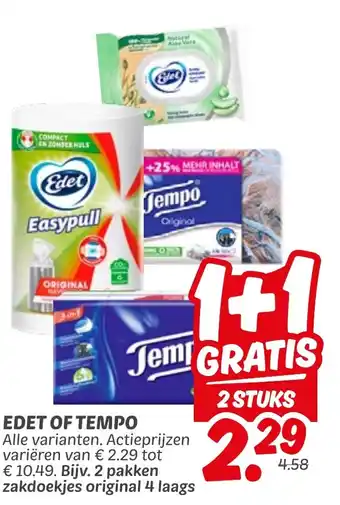 Dekamarkt Edet of tempo aanbieding