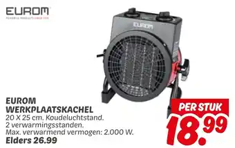 Dekamarkt Eurom werkplaatskachel aanbieding