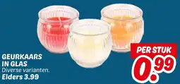 Dekamarkt Geurkaars in glas aanbieding