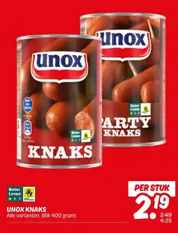Dekamarkt Unox knaks aanbieding