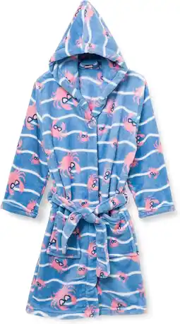 Amazon Playshoes Unisex kinderen kreeft badjas, blauw/roze, 110-116 aanbieding