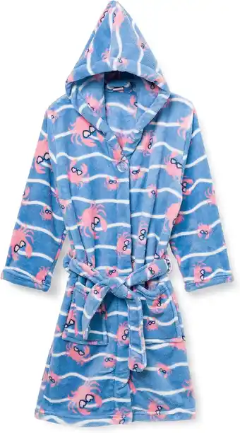 Amazon Playshoes Unisex kinderen kreeft badjas, blauw/roze, 110-116 aanbieding