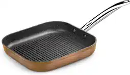 Amazon Monix Koper-Grill met Strepen 28 x 28 cm, Gesmeed Aluminium aanbieding