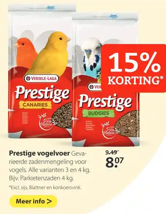 Boerenbond Prestige vogelvoer aanbieding