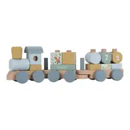 Intertoys Little Dutch Forest Friends houten blokkentrein aanbieding