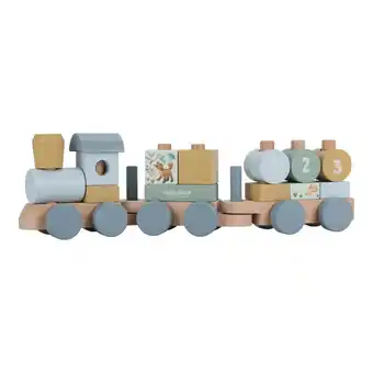 Intertoys Little Dutch Forest Friends houten blokkentrein aanbieding