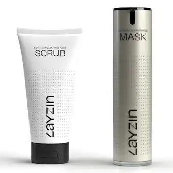 Douglas LAYZIN Zachte Exfoliërende Gezicht Scrub + Recover en Energize Mask aanbieding