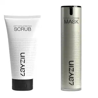 Douglas LAYZIN Zachte Exfoliërende Gezicht Scrub + Recover en Energize Mask aanbieding