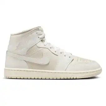 Foot Locker Jordan Aj1 Mid Sneakers Dames - Beige - Maat 36.5 - Leer aanbieding