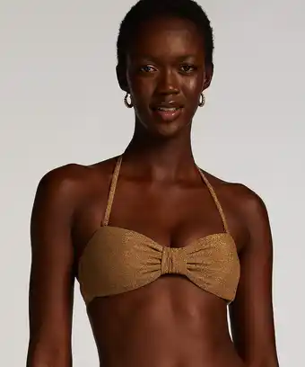 Hunkemoller Hunkemöller Bandeau bikinitop Goldie Shimmer Geel aanbieding