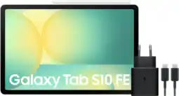 Coolblue Samsung Galaxy Tab S10 FE 10,9 inch 128GB Wifi Zilver + Oplaadpakket aanbieding