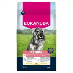 Zooplus 2x7,5kg Eukanuba Premium Nutrition Senior Small Breed Kip droogvoer voor honden aanbieding