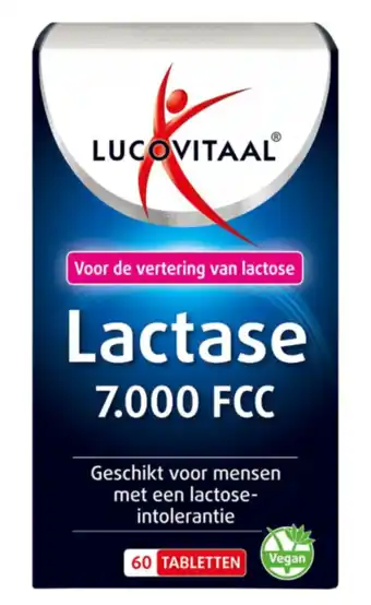 De Online Drogist Lucovitaal Lactase 7.000 FCC Tabletten aanbieding