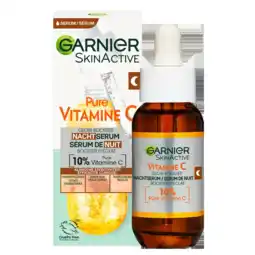 De Online Drogist Garnier SkinActive Vitamine C* Anti-Pigmentvlekken Nachtserum met Hyaluronzuur aanbieding