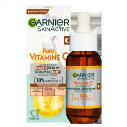 De Online Drogist Garnier SkinActive Vitamine C* Anti-Pigmentvlekken Nachtserum met Hyaluronzuur aanbieding