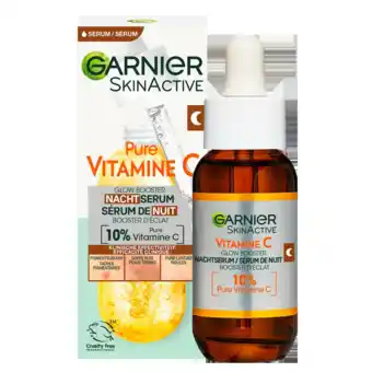 De Online Drogist Garnier SkinActive Vitamine C* Anti-Pigmentvlekken Nachtserum met Hyaluronzuur aanbieding