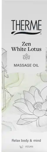 De Online Drogist Therme Zen White Lotus Massage OIl aanbieding